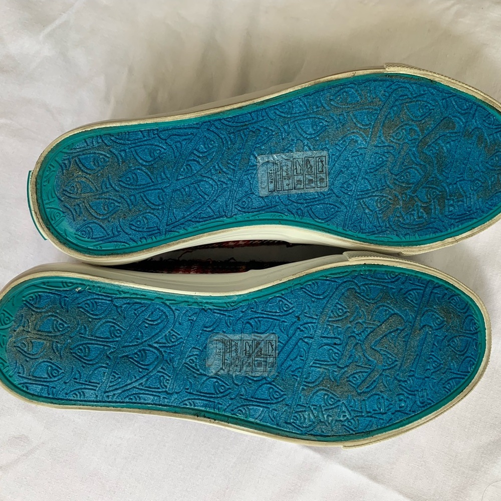 Sold!!! Blowfish Marley Slip-On Comfort Sneakers Navy Plaid Women's Size 8. - Picture 4 of 4